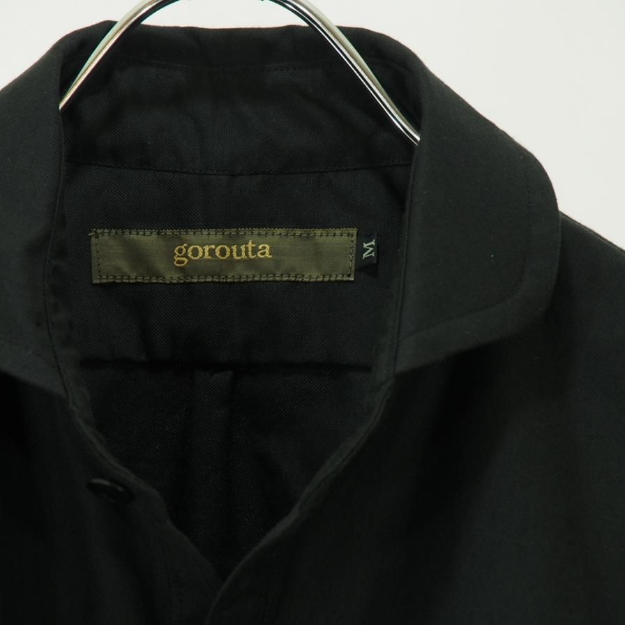 gorouta - Short Round Coller Pullover Shirt - Black