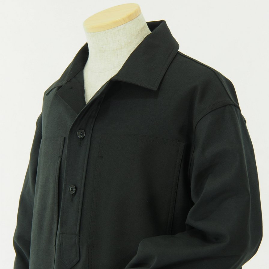 EG WORKADAY ǥ - Army Shirt - Reversed Sateen - Black