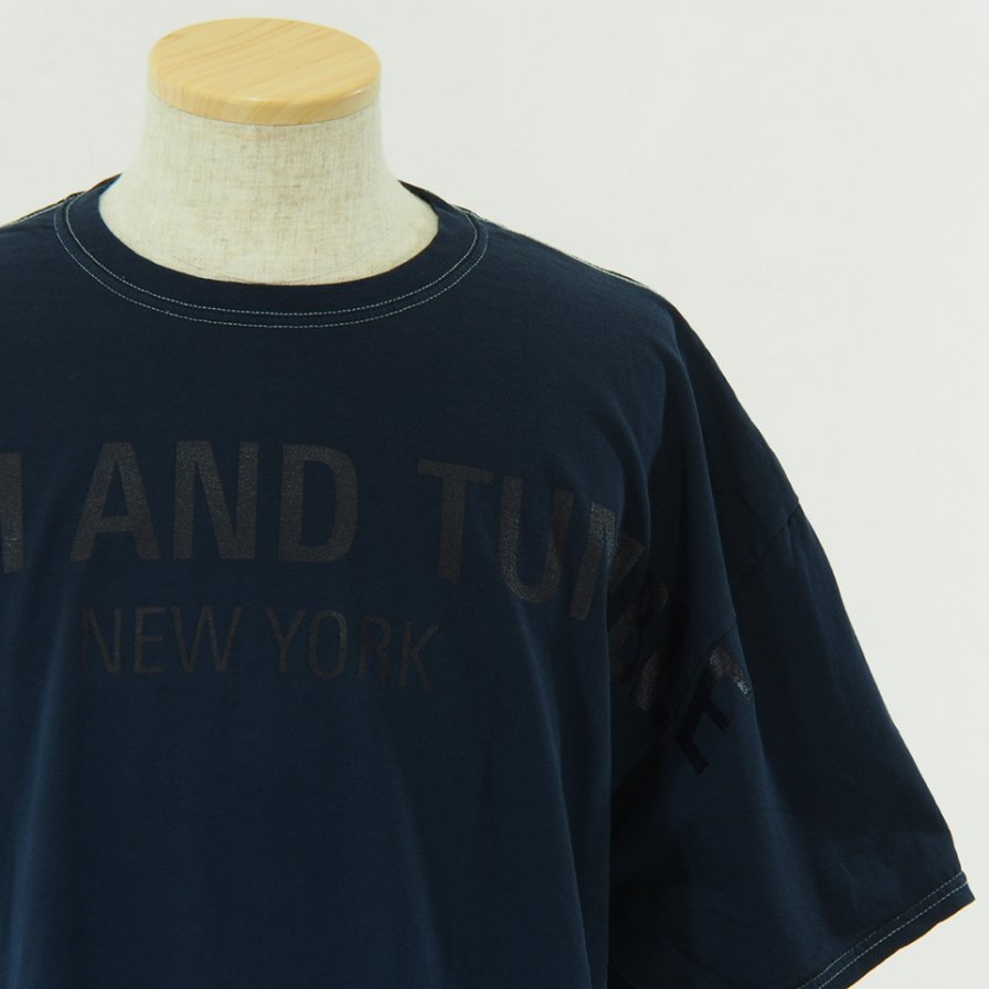 RANDT 륢ɥƥ - Logo S/S Tie Dye T-Shirt - Navy