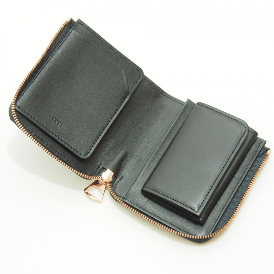 ITTI イッチ - Cristy Very Compact WLT クリスティーベリーコンパクトウォレット / C.Calf クリスペルカーフ - Black
