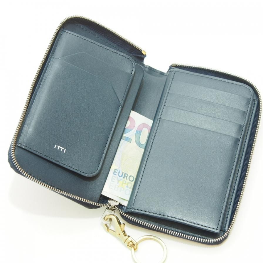 ITTI イッチ - Cristy Smart MID WLT.5 クリスティースマートミッドウォレット / AI CROCO 藍クロコ