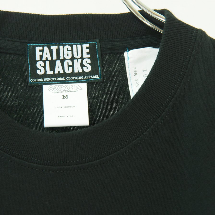CORONA Fatigue Slacks -  եơå - L/S Pocket Tee w/Back Print - Black