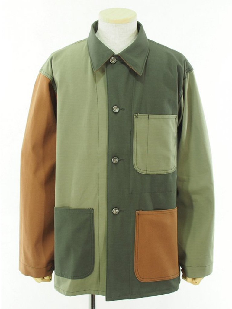 EG WORKADAY イージーワーカデイ - Utility Jacket Combo - Cotton Ripstop - Olive