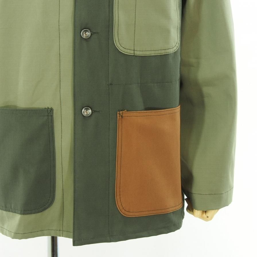 EG WORKADAY イージーワーカデイ - Utility Jacket Combo - Cotton Ripstop - Olive