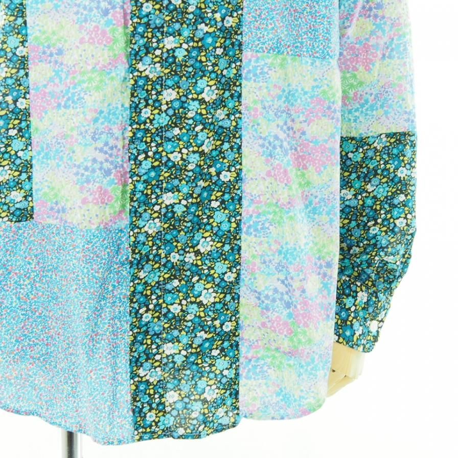 Engineered Garments エンジニアドガーメンツ - Combo Short Collar Shirt - Small Floral Cotton Lawn - Multi Color