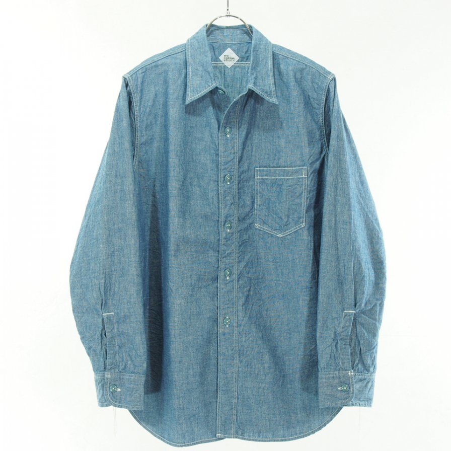 CORONA  - Navy 1 Pocket Shirt ͥӡݥåȥ - Cotton Chambray / Blue