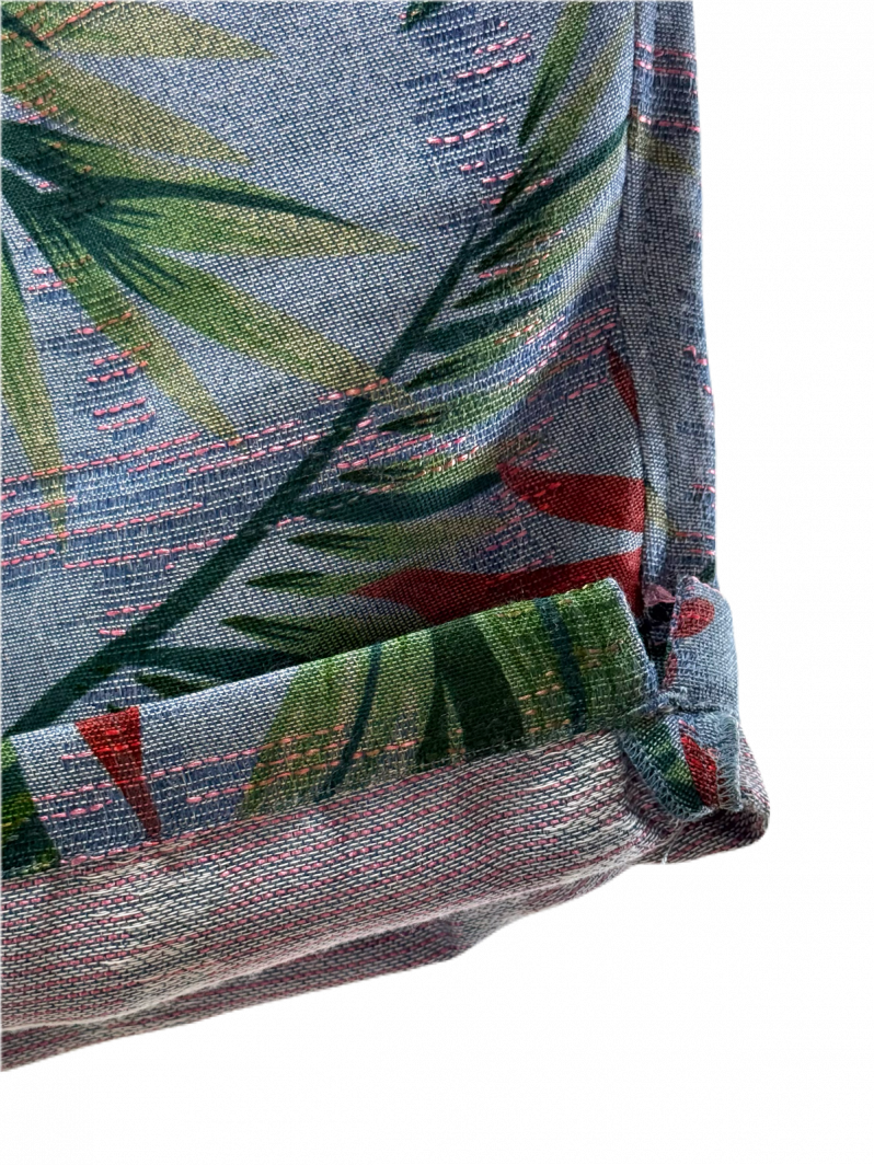 Engineered Garments エンジニアドガーメンツ - Sunset Short サンセットショーツ - Polyester Big Floral Print - Lt.Blue