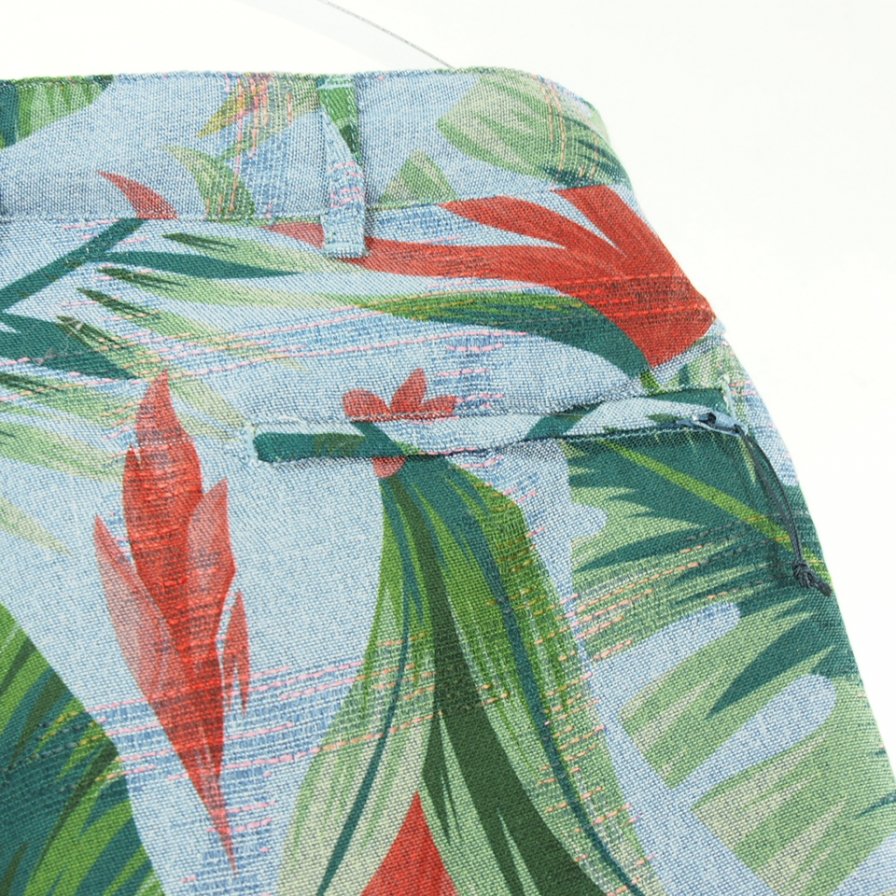 Engineered Garments 󥸥˥ɥ - Sunset Short 󥻥åȥ硼 - Polyester Big Floral Print - Lt.Blue