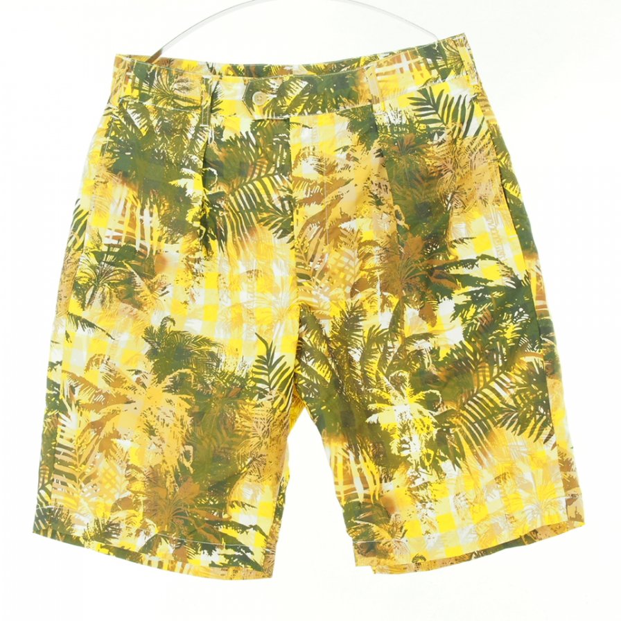 Engineered Garments 󥸥˥ɥ - Sunset Short 󥻥åȥ硼 - Nylon Poly Tropical Floral Print - Yellow