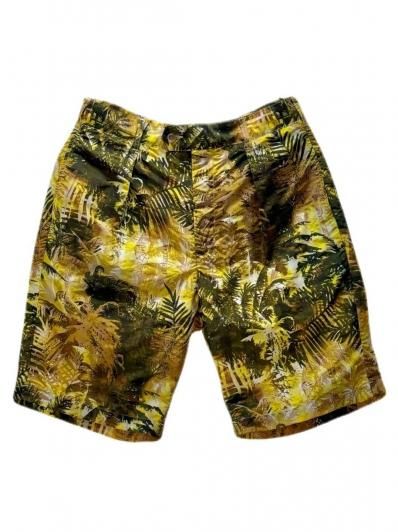 Engineered Garments エンジニアドガーメンツ - Sunset Short サンセットショーツ - Nylon Poly Tropical Floral Print - Yellow