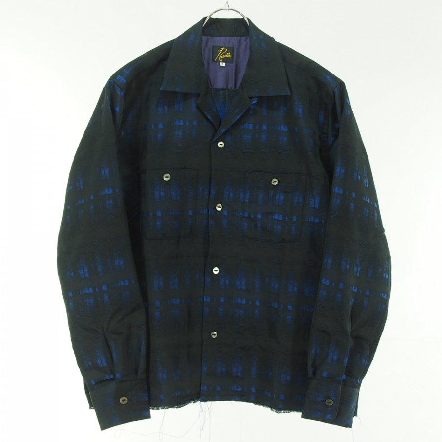 Needles ニードルズ - C.O.B. Classic Shirt カットオフボトムクラッシックシャツ -  Pe/W Ombre Plaid Jq. - Blue