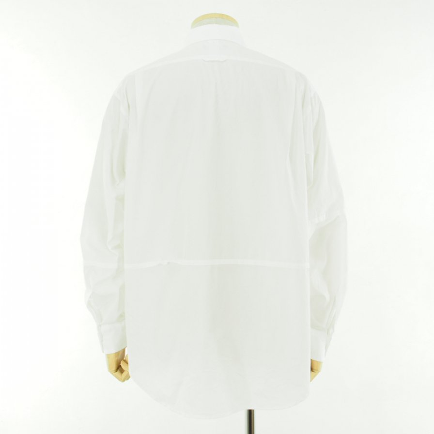Engineered Garments エンジニアドガーメンツ - Combo Short Collar Shirt - 100'S 2Ply Broadcloth - White