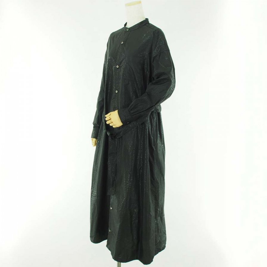 Engineered Garments Woman エンジニアドガーメンツウーマン - Banded Collar Dress - Alligator Polyester Taffeta