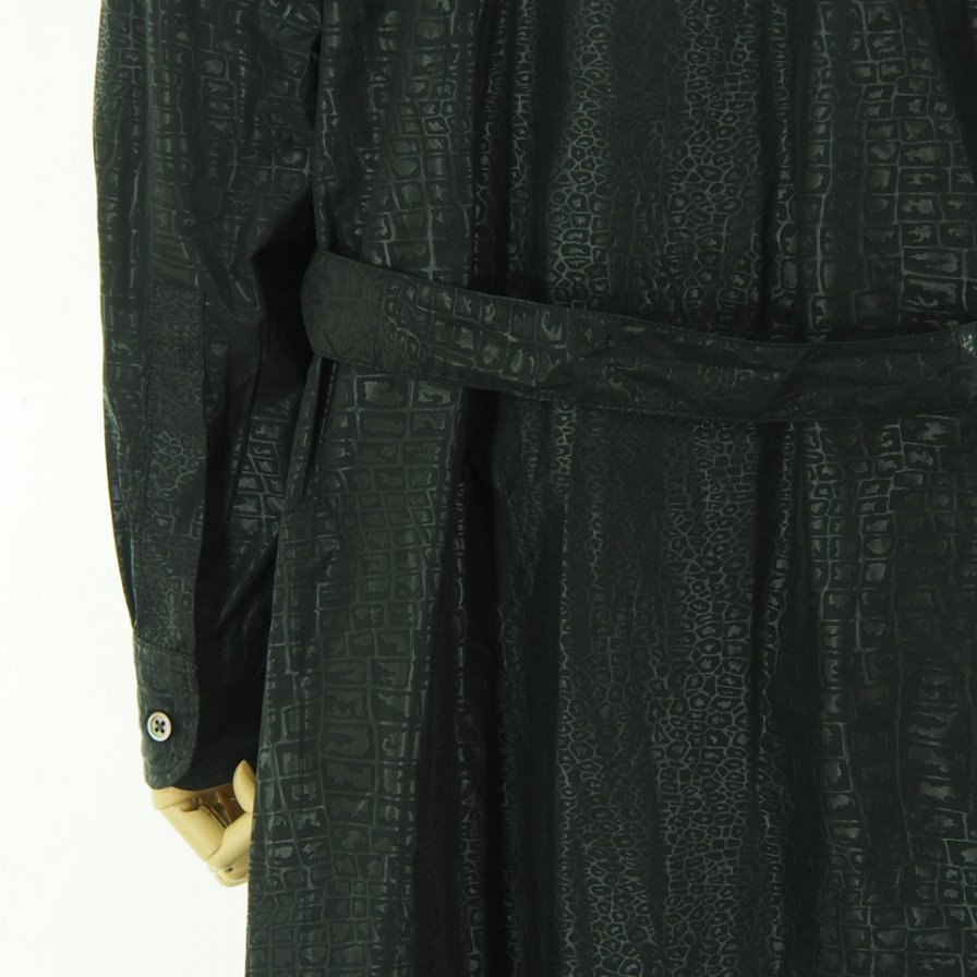 Engineered Garments Woman エンジニアドガーメンツウーマン - Banded Collar Dress - Alligator Polyester Taffeta