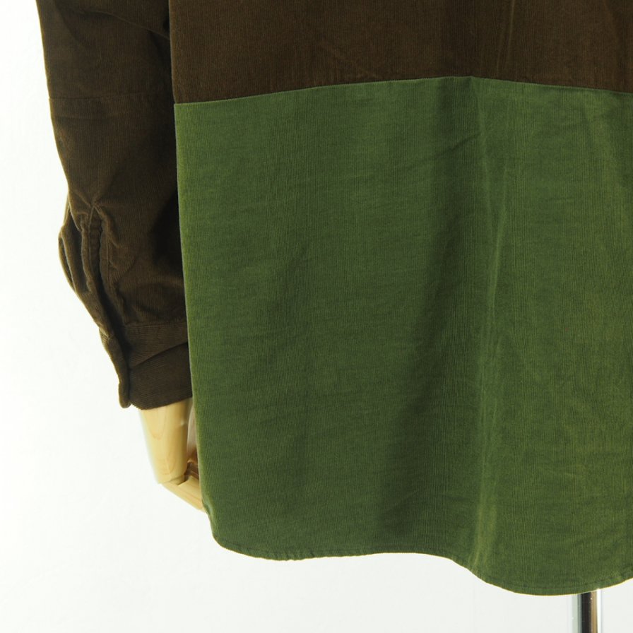 Engineered Garments エンジニアドガーメンツ - Combo Short Collar Shirt -  Cotton 21W Corduroy - Brown