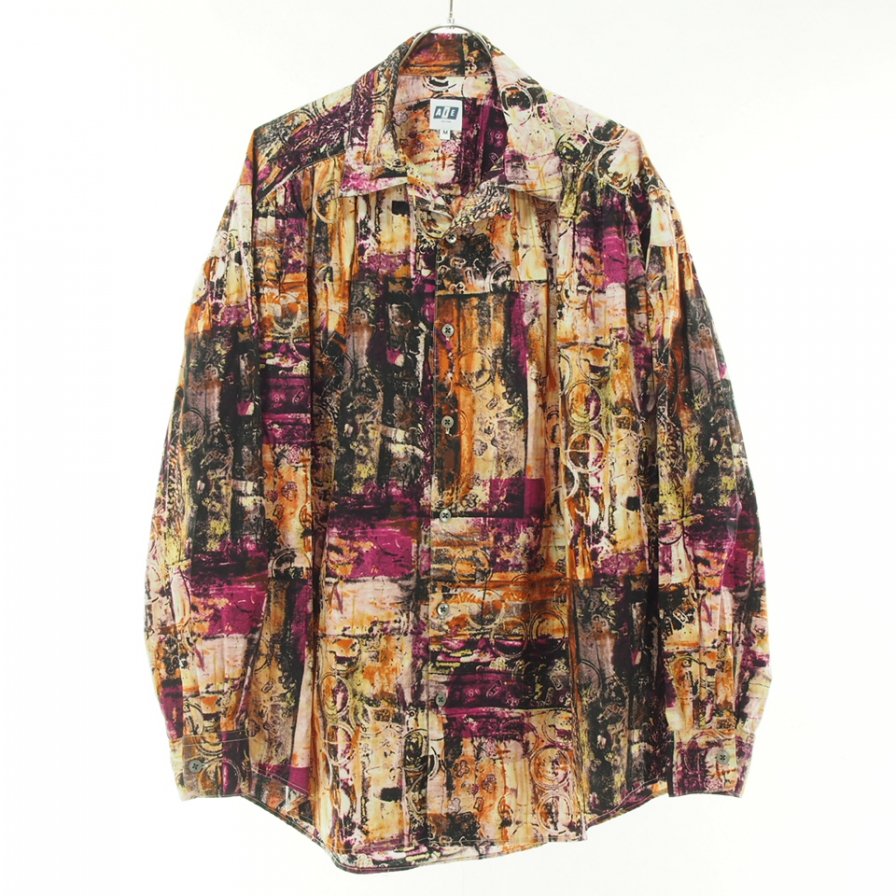AiE  - Painter Shirt ڥ󥿡 - Cotton Abstract print - Purple/Brown