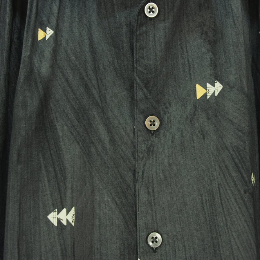 AiE  - Painter Shirt ڥ󥿡 - Cotton Abstract Stripe - Black