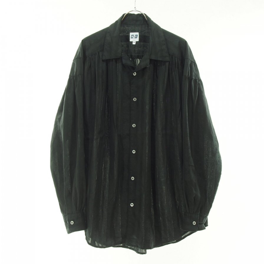 AiE  - Painter Shirt ڥ󥿡 - Cotton Floral Stripe Damask - Black