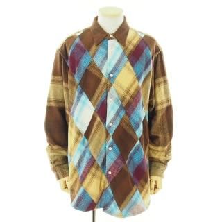 NOMA t.d. ノーマティーディー - N Ombre Plaid Diamond Shirt エヌオンブレプレイドダイヤモンドシャツ - Brown / Beige