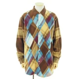 NOMA t.d. Ρޥƥǥ - N Ombre Plaid Diamond Shirt ̥֥ץ쥤ɥɥ - Brown / Beige