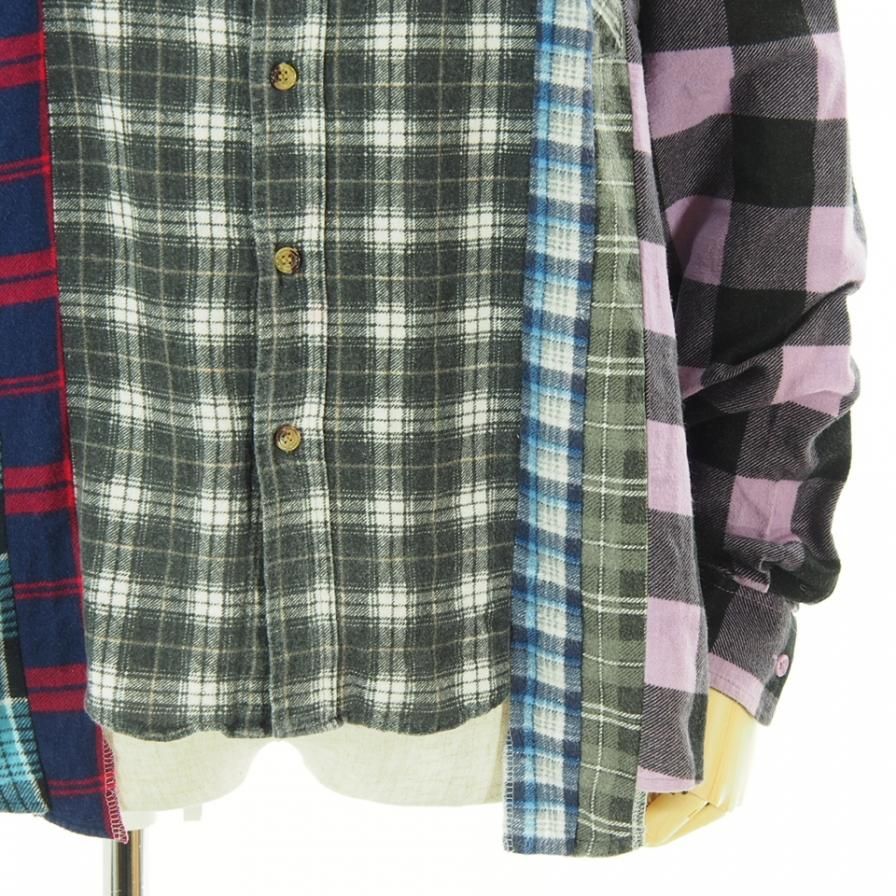 Rebuild by Needles リビルドバイニ－ドルズ - Flannel Shirt → 7 Cut Shirt - JO286A - S Size