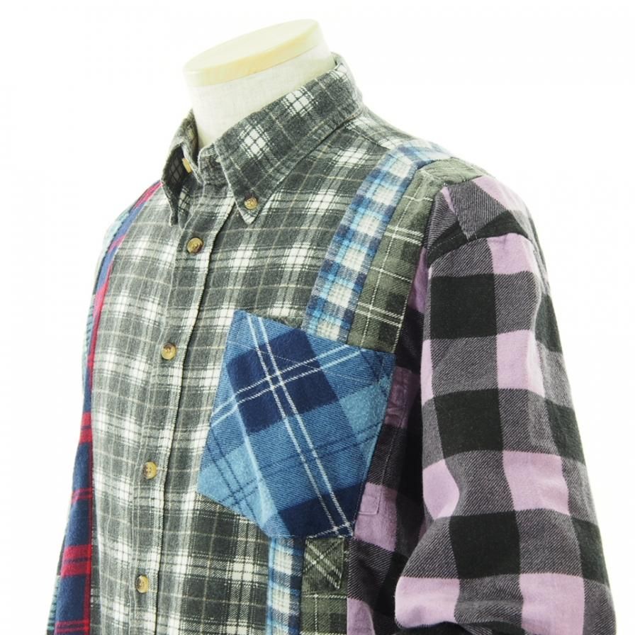 Rebuild by Needles リビルドバイニ－ドルズ - Flannel Shirt → 7 Cut Shirt - JO286A - S Size
