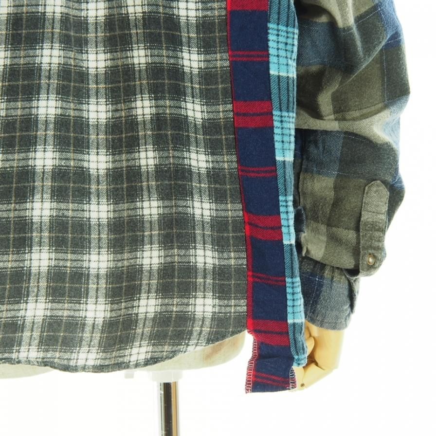 Rebuild by Needles リビルドバイニ－ドルズ - Flannel Shirt → 7 Cut Shirt - JO286A - S Size