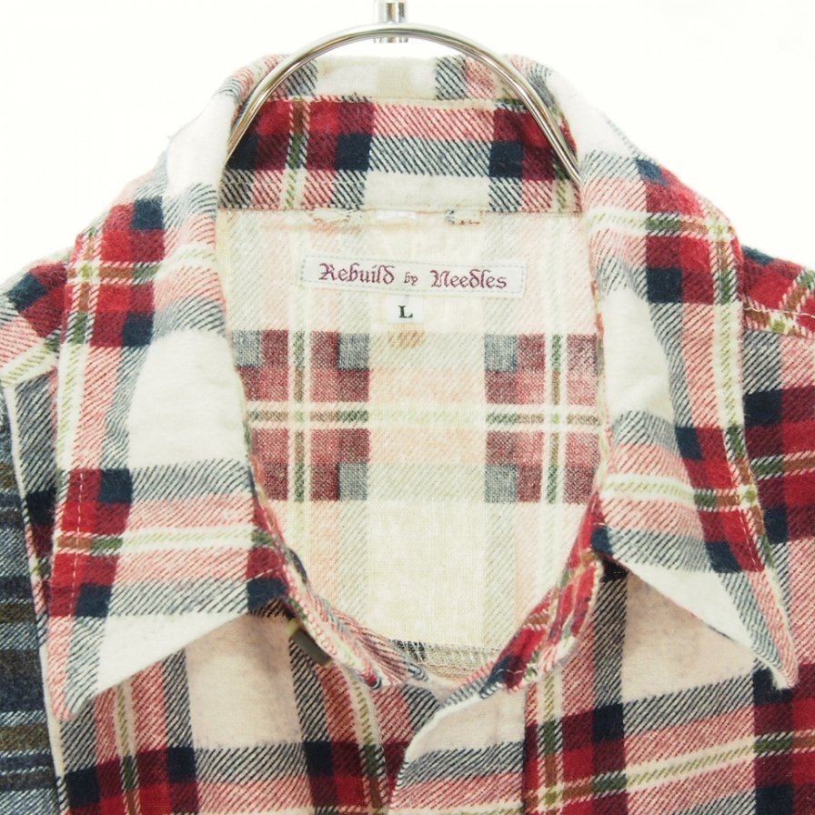 Rebuild by Needles ӥɥХˡݥɥ륺 - Flannel Shirt  7 Cut Shirt - JO286J - L Size