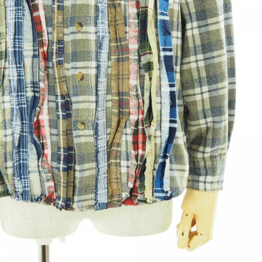 Rebuild by Needles リビルドバイニ－ドルズ - Flannel Shirt → Ribbon Shirt - JO288D - S Size
