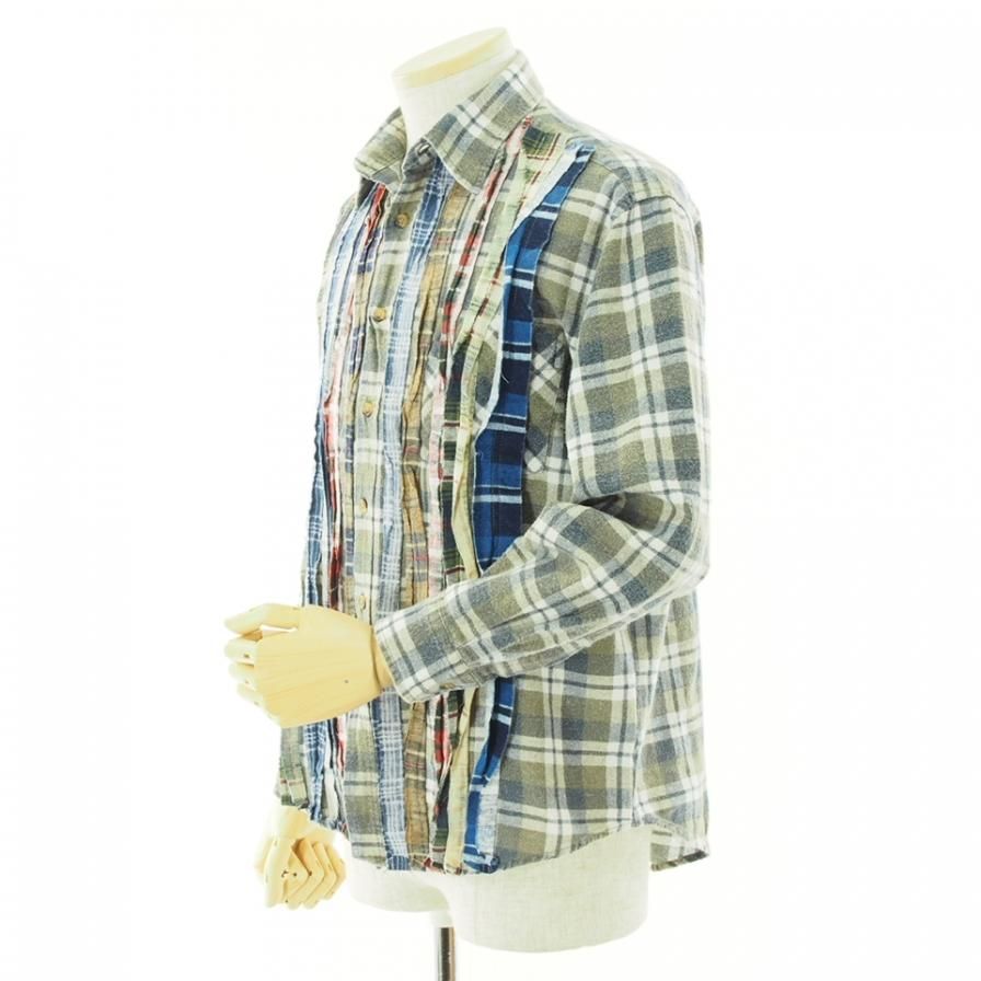 Rebuild by Needles リビルドバイニ－ドルズ - Flannel Shirt → Ribbon Shirt - JO288D - S Size
