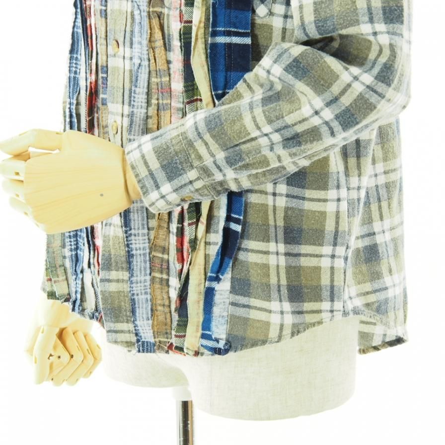 Rebuild by Needles リビルドバイニ－ドルズ - Flannel Shirt → Ribbon Shirt - JO288D - S Size