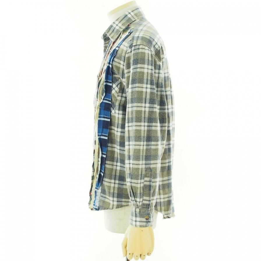 Rebuild by Needles リビルドバイニ－ドルズ - Flannel Shirt → Ribbon Shirt - JO288D - S Size