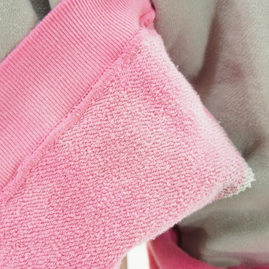 NOMA t.d. ノーマティーディー - HAND DYED TWIST SWEAT ハンドダイツイストスウェット - Gray x Navy x Pink