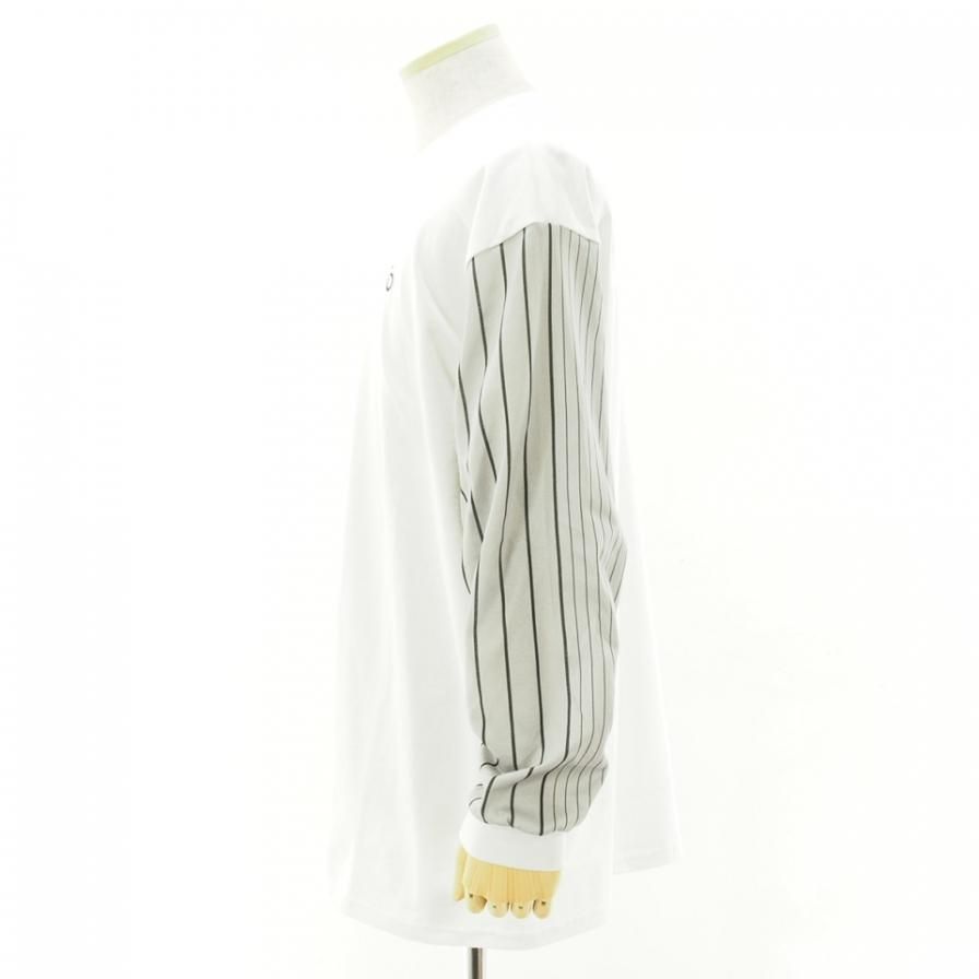 NOMA t.d. Ρޥƥǥ - STRIPE SLEEVE TEE - ȥ饤ץ꡼֥ƥ - White / Grey