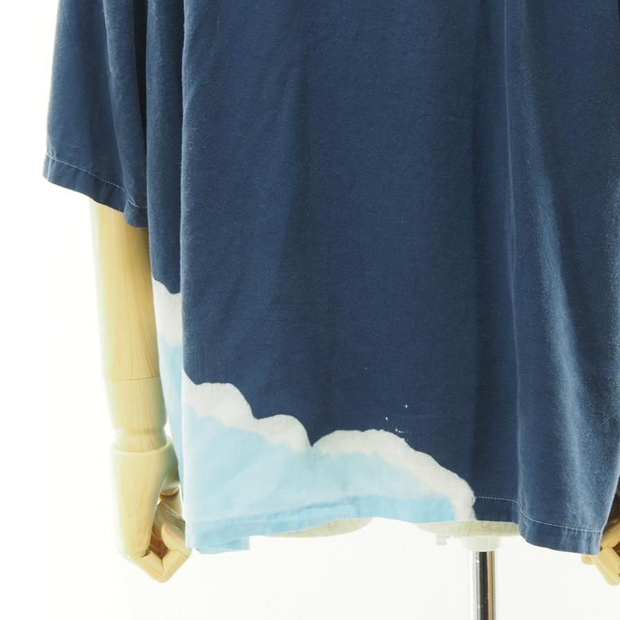 NOMA t.d. ノーマティーディー - Hand Dyed Shirt ハンドダイシャツ - Navy / Lt.Blue