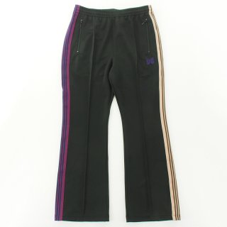 Needles x one day / ニードルズ × ワンデイ 別注 - Boot Cut Track Pant - Poly Smooth - Black / Asymmetry : Size M