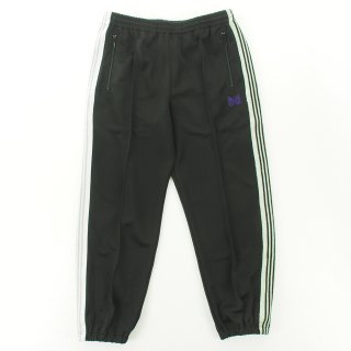 Needles x one day / ニードルズ × ワンデイ 別注 - Zipped Track Pant - Poly Smooth - Black / Asymmetry : Size M
