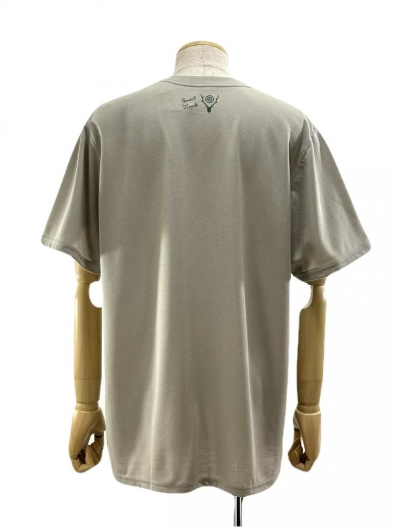 South2 West8 サウスツーウエストエイト - S/S Crew Neck Tee ショートスリーブクルーネックティーシャツ - MAZE - Beige