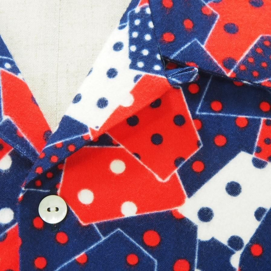 Needles ニードルズ - Classic Shirt クラッシックシャツ - R/C Flannel Cloth / Printed - Navy
