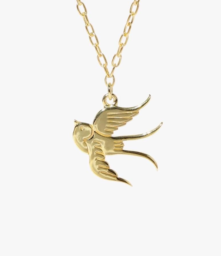Rhodolirion ロドリリオン - Swallow Necklace スワローネックレス -　Gold Plate