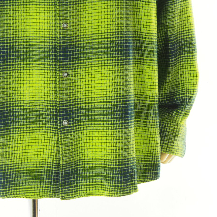 NOMA t.d. Ρޥƥǥ - N Ombre Plaid Shirt - Lime / Navy