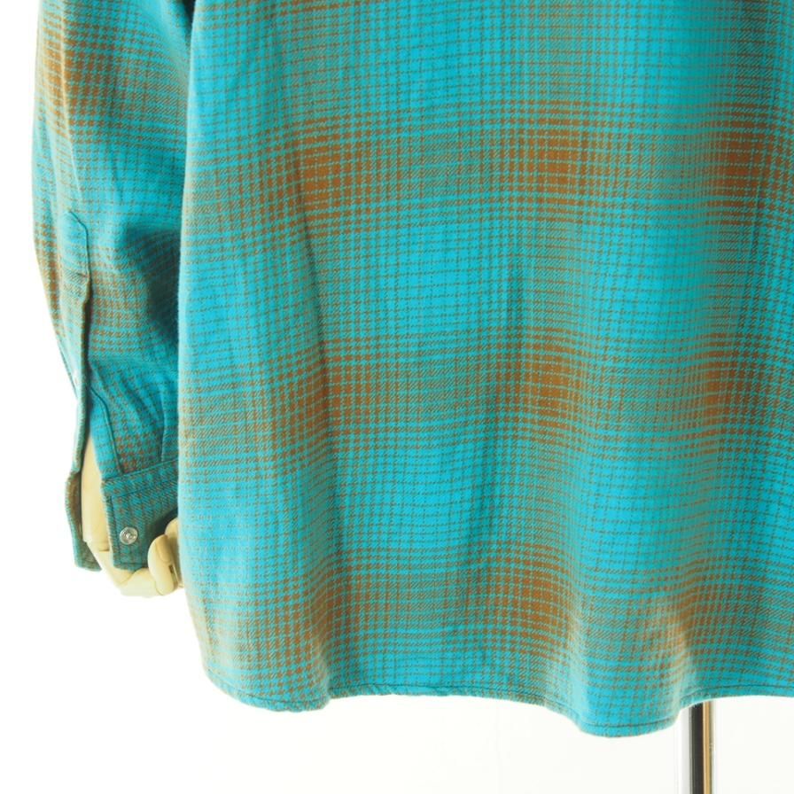 NOMA t.d. ノーマティーディー - N Ombre Plaid Shirt - Water / Brown