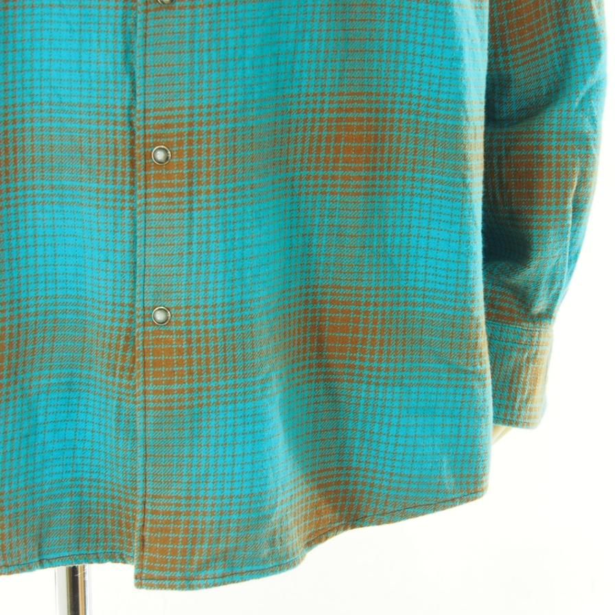 NOMA t.d. ノーマティーディー - N Ombre Plaid Shirt - Water / Brown