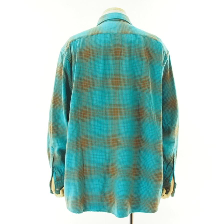 NOMA t.d. ノーマティーディー - N Ombre Plaid Shirt - Water / Brown