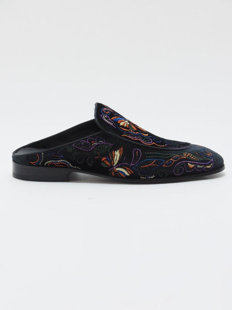 Needles ˡɥ륺 - Velvet Mule ٥٥åȥߥ塼 - Papillon Embroidery - Black