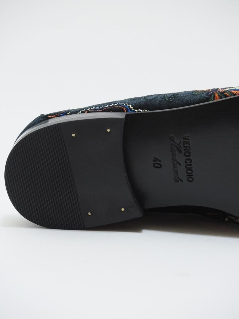 Needles ニードルズ - Velvet Mule ベルベットミュール - Papillon Embroidery - Black