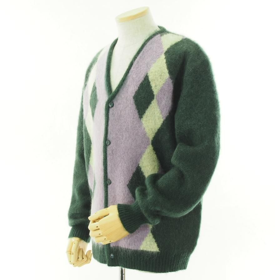 mohair green cardigan  　カーディガン