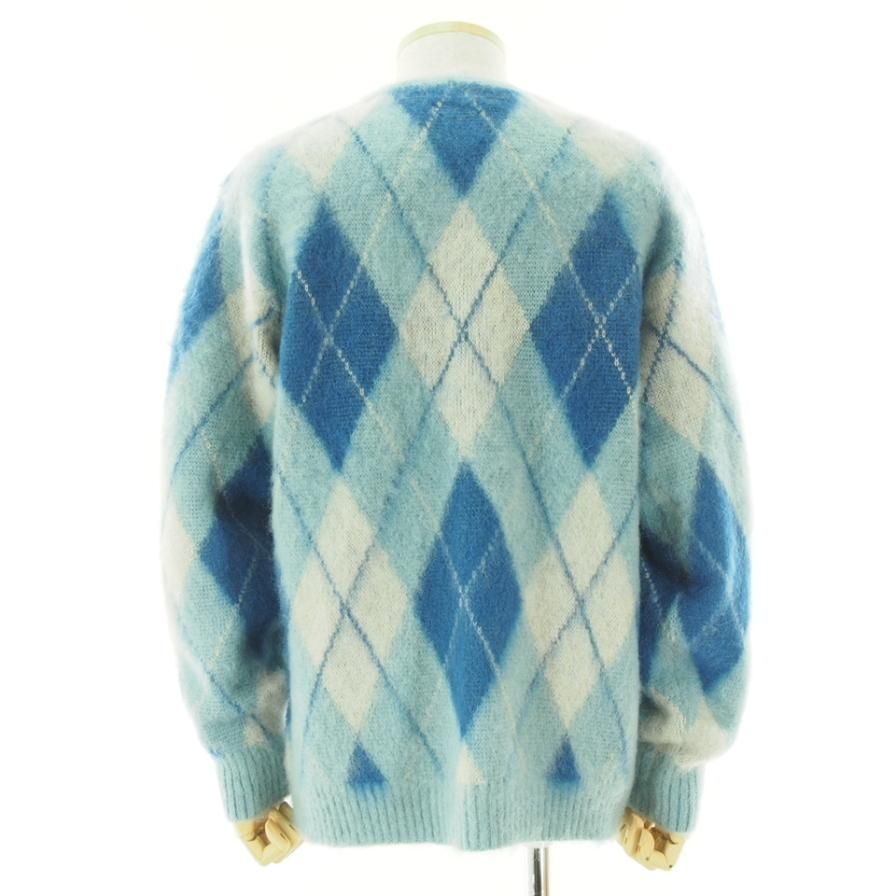 Needles Mohair Cardigan-Argyle-Lt.Blue M | angeloawards.com