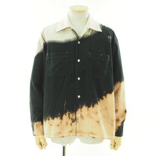 NOMA t.d. Ρޥƥǥ - Hand Dyed Flannel Shirt - Black