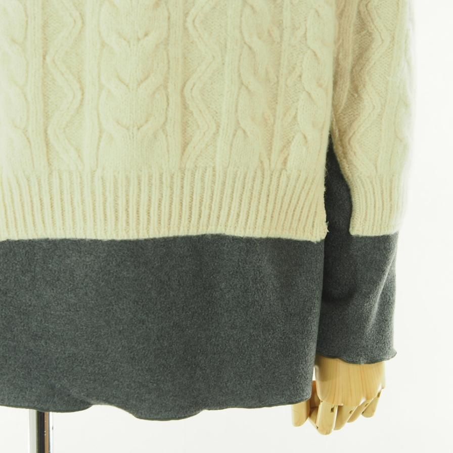 Rebuild by Needles ӥɥХˡݥɥ륺 - Fisherman Sweater  Covered Sweater - Grey - LQ299C / S Size